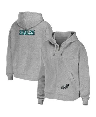 Philadelphia Eagles New Era Big & Tall League Raglan Quarter-Zip Hoodie -  Midnight Green/Black