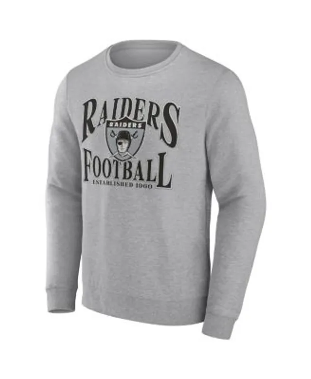 47 Heathered Black Las Vegas Raiders Bypass Tribeca Pullover Sweatshirt