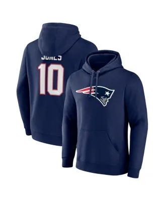 Men's New England Patriots Mac Jones Fanatics Branded Navy Player Icon Name  & Number Pullover Hoodie