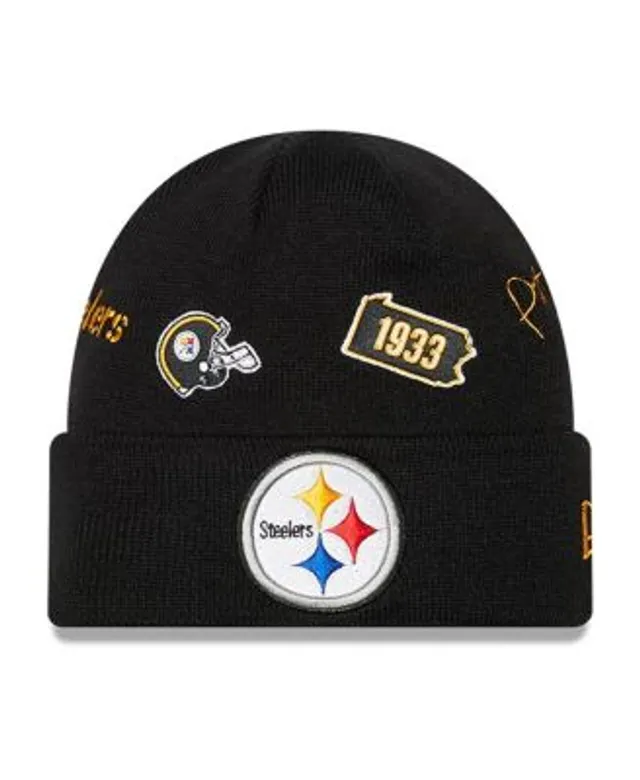 Youth Black Pittsburgh Steelers Pre-Curved Snapback Hat