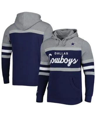 Men's Mitchell & Ness Navy/ Dallas Cowboys Head Coach Pullover Hoodie