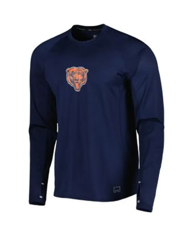 Men's Nike Orange/Navy Chicago Bears Throwback Raglan Long Sleeve T-Shirt Size: Medium