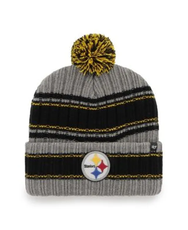 Lids Pittsburgh Steelers New Era Repeat Cuffed Knit Hat with Pom - Black