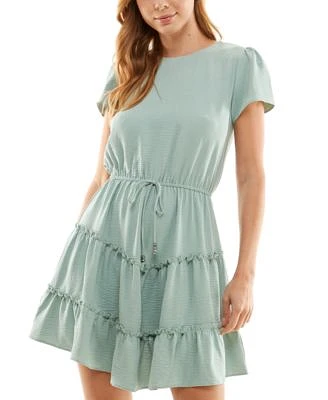 Juniors' Ruffle Tier Fit & Flare Dress