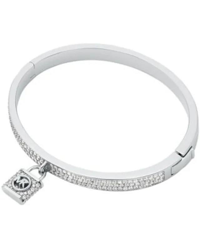 Diamond Heart Lock & Key Braided Mesh Bangle Bracelet (1/4 ct. t.w.) in  Sterling Silver & 14k Rose Gold-Plate