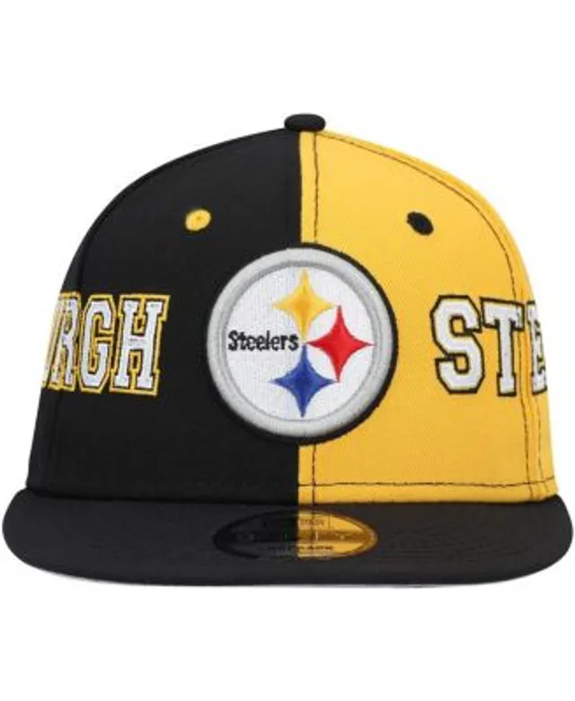 New Era Men's New Era Black Pittsburgh Steelers Side Split 59FIFTY Fitted  Hat