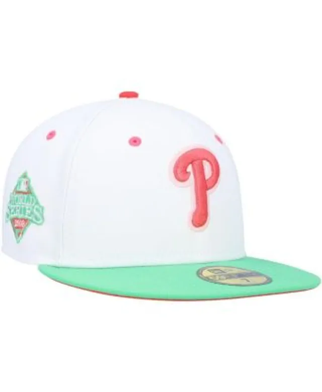 New Era Men's White, Green Detroit Tigers 1984 World Series Watermelon  Lolli 59Fifty Fitted Hat