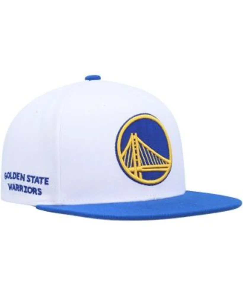 Golden State Warriors Mitchell & Ness Side Core 2.0 Snapback Hat -  White/Royal