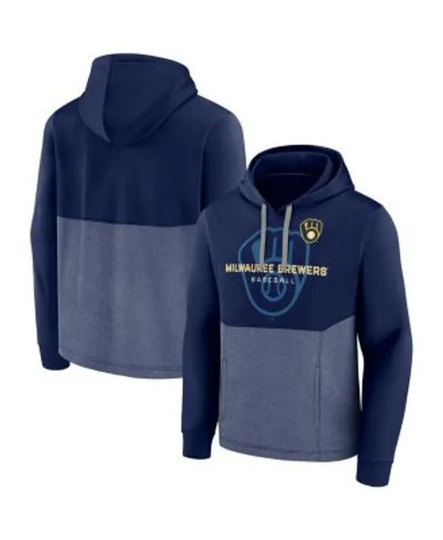 Youth Stitches Navy Milwaukee Brewers Pullover Fleece Hoodie