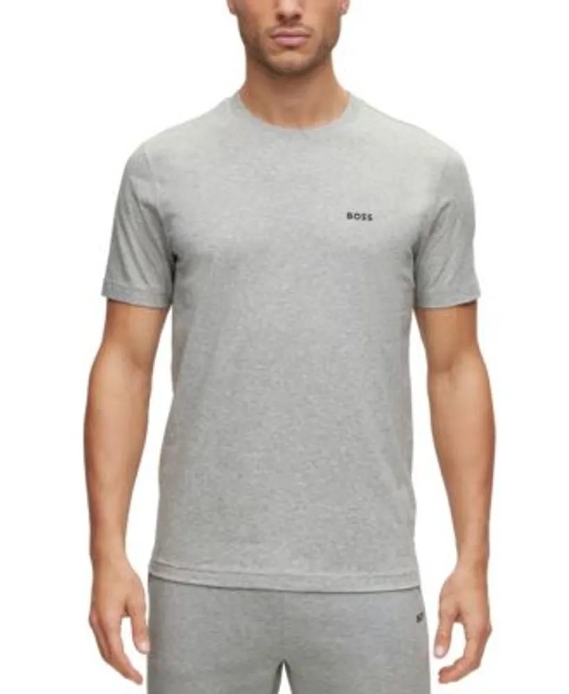 BOSS - Cotton-jersey regular-fit T-shirt with tonal logos