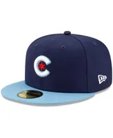 New Era Men's Navy, Light Blue Chicago Cubs 2021 City Connect 59FIFTY  Fitted Hat