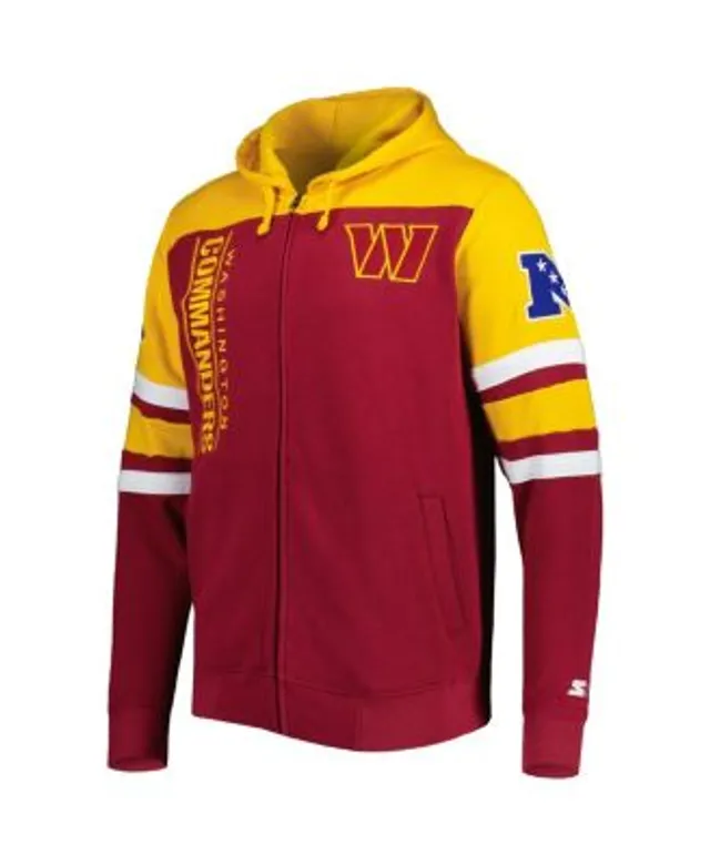 Men's Nike Burgundy/Gold Washington Commanders Sideline Player Quarter-Zip  Hoodie