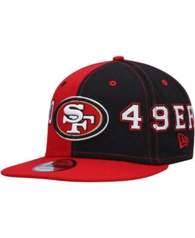 New Era Men's Black, Scarlet San Francisco 49Ers Pinstripe 9Fifty