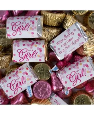 Girl Baby Shower Candy It's A Girl Pink Hershey's Kisses Candy (100 Count)  - No Assembly Required 