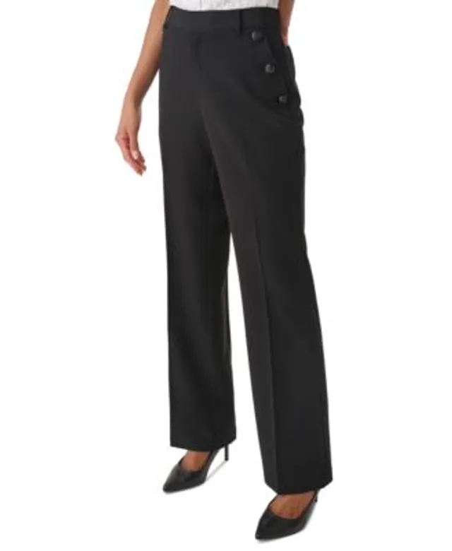 Calvin Klein Wide-Leg Sailor Pants - Macy's