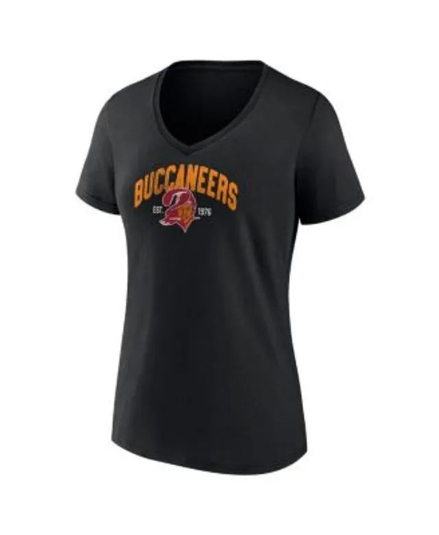 Fanatics Women's Branded Red Tampa Bay Buccaneers Hometown Sweep Long Sleeve  V-Neck T-shirt