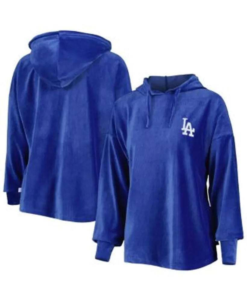 Women's Los Angeles Dodgers DKNY Sport Royal/White Bobbi Colorblock Pullover  Hoodie