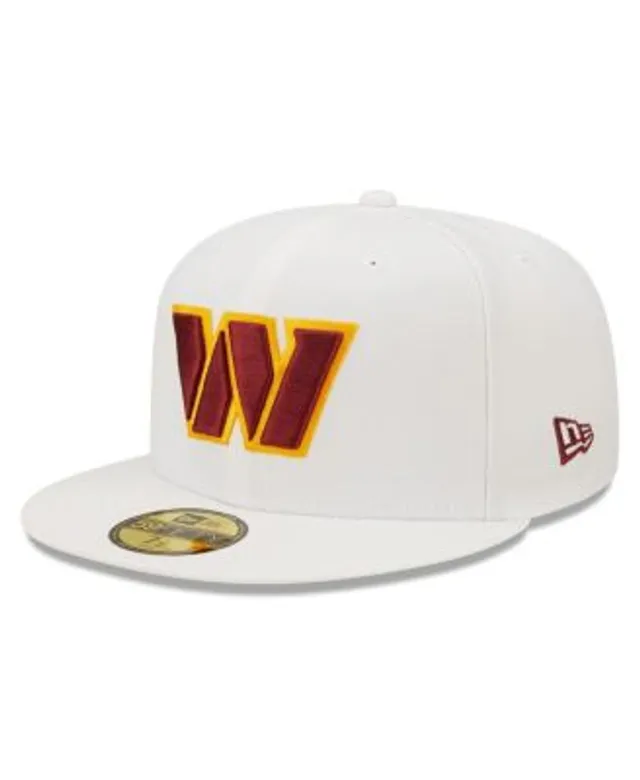 New Era Men's White Washington Commanders Omaha 59Fifty Fitted Hat