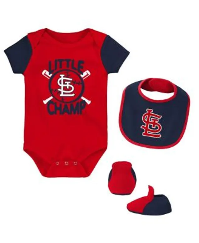 Cincinnati Reds Infant Biggest Little Fan 3-Pack Bodysuit Set -  Red/White/Heather Gray