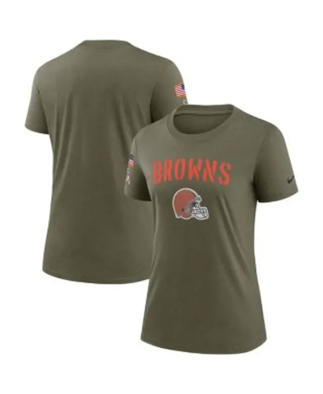 Women's Cleveland Browns Nike Olive 2022 Salute To Service Legend T-Shirt