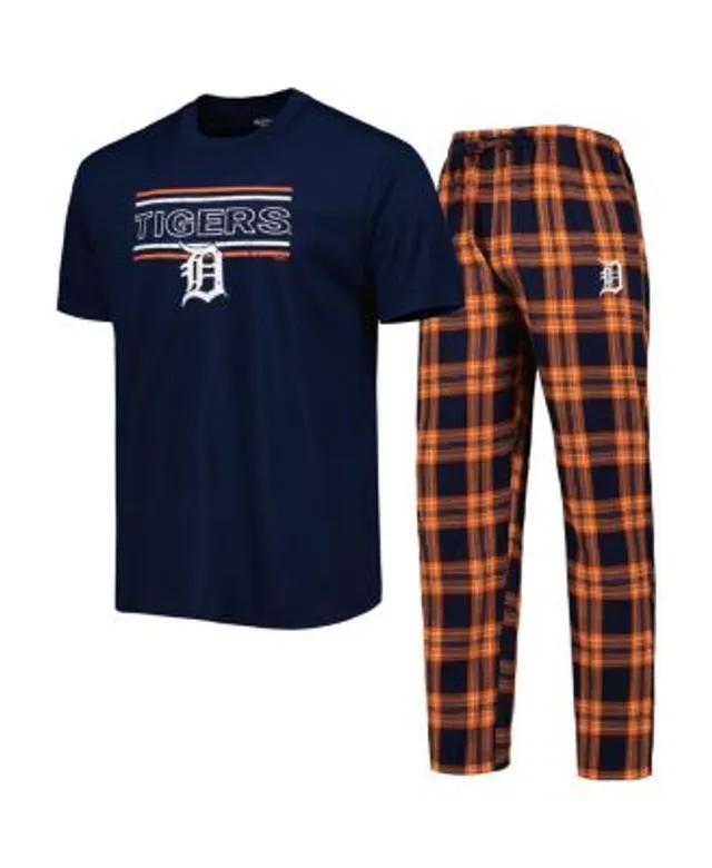 Men's Concepts Sport Navy/Orange Detroit Tigers Big & Tall T-Shirt & Shorts  Sleep Set