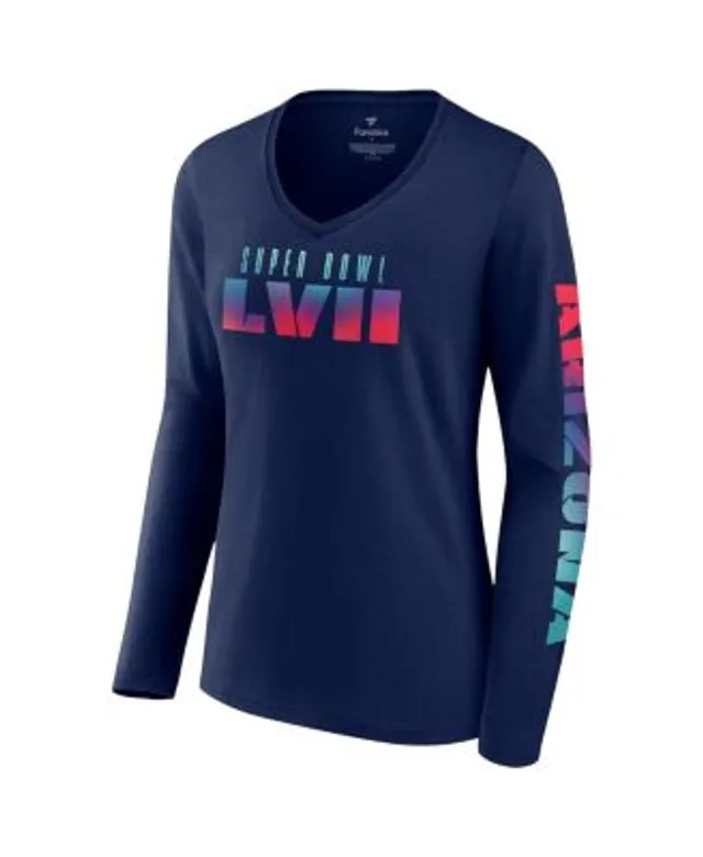 Women's Nike White Super Bowl LVII V-Neck Tri-Blend T-Shirt