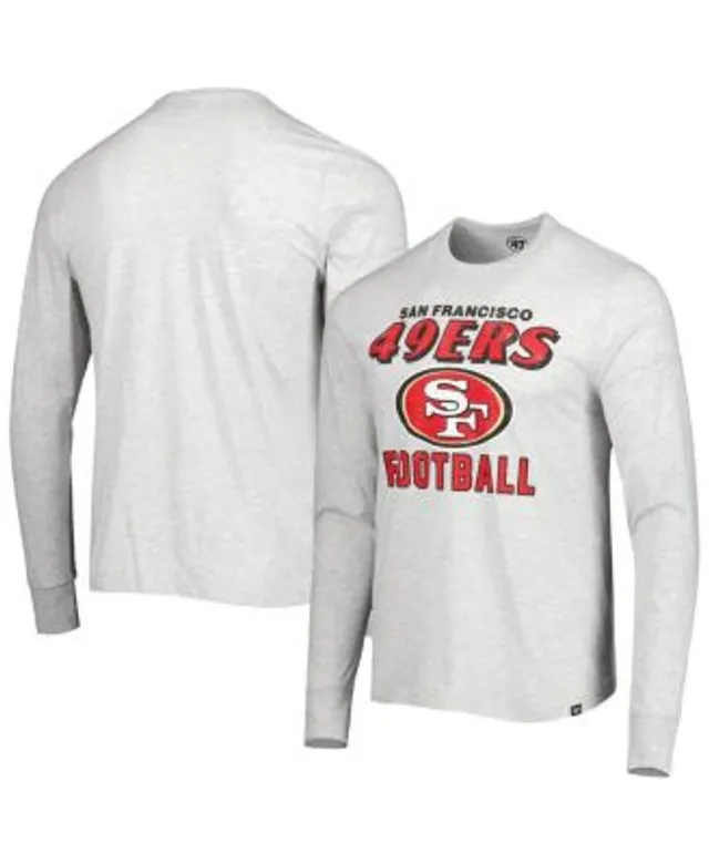 47 Brand Men's Heathered Gray San Francisco 49ers Dozer Franklin Long Sleeve  T-shirt