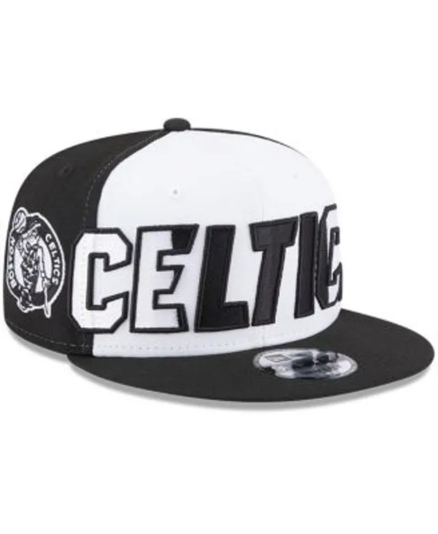 New Era Men's White and Black Brooklyn Nets Back Half 9FIFTY Snapback Hat