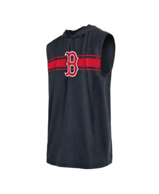 Men's Nike Navy Boston Red Sox Logo Lockup Performance Short-sleeved Pullover Hoodie