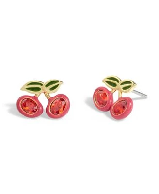 Faux Stone Cherry Stud Earrings