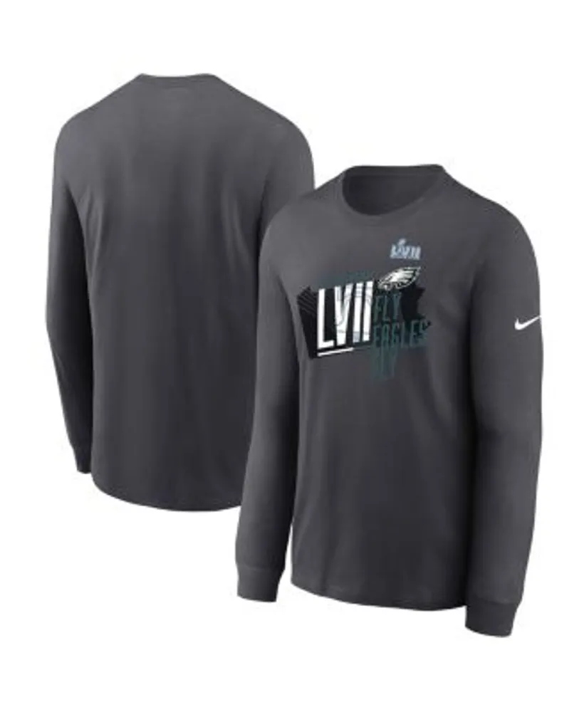 Men's Nike Black Philadelphia Eagles Super Bowl LVII Team Logo Lockup T-Shirt Size: Large