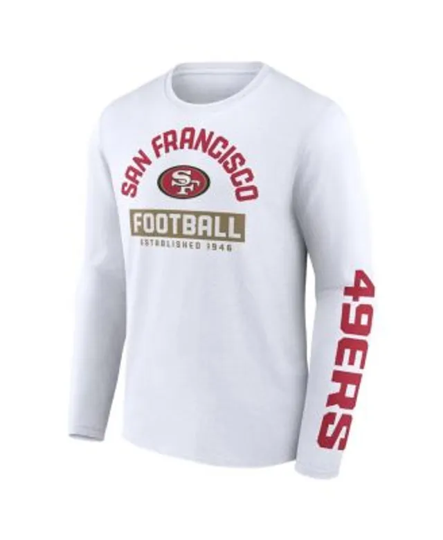 Men's '47 Scarlet San Francisco 49ers Brand Wide Out Franklin Long Sleeve T-Shirt Size: Small