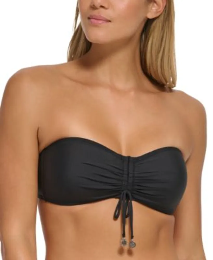 Meesterschap Binnen Ijdelheid DKNY Women's Convertible Bandeau-Style Tie-Front Bikini Top | The Shops at  Willow Bend