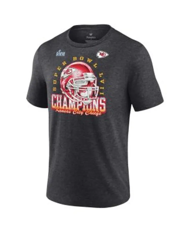 Men's Fanatics Branded Heather Charcoal Kansas City Chiefs Super Bowl LVII  Champions Victory Formation T-Shirt