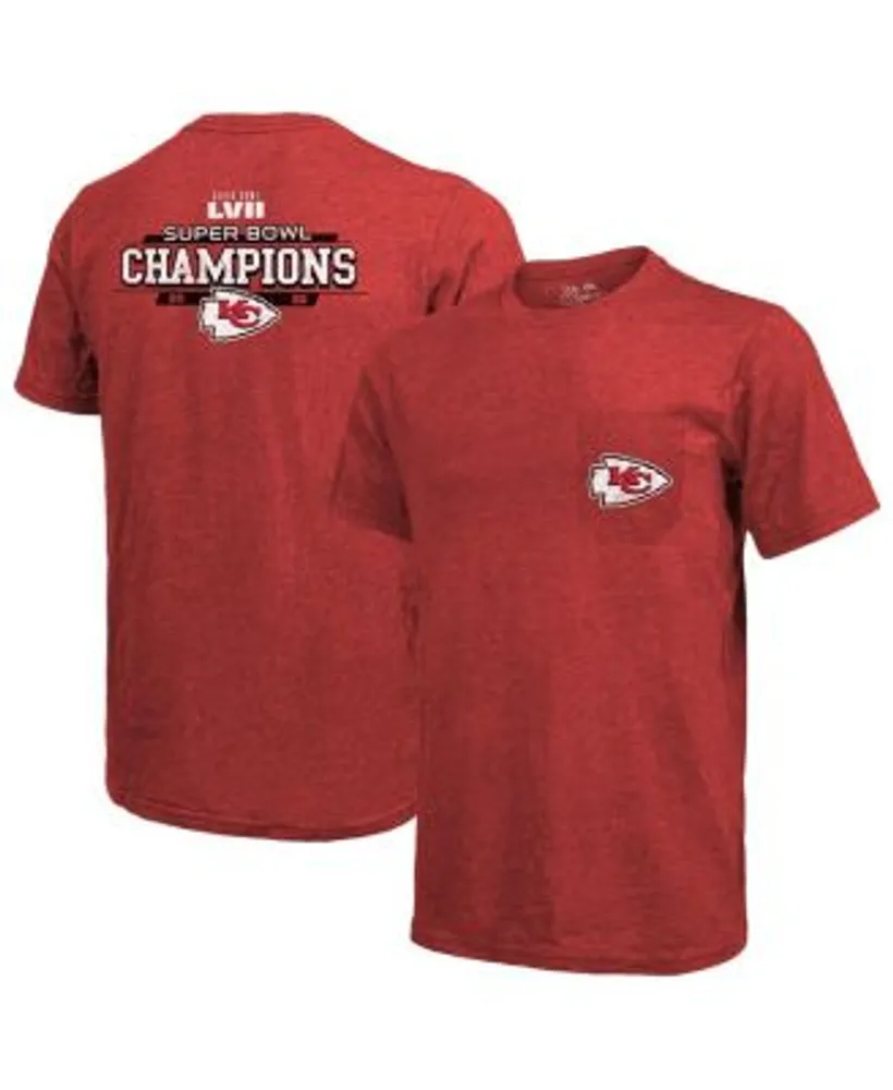 Kansas City Chiefs Majestic Threads Super Bowl Lvii Champions Luxe Foil T- shirt