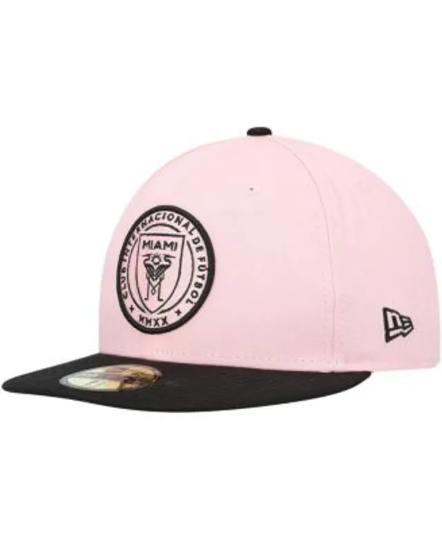 New Era Men's Pink, Black Inter Miami CF Tech Pack 59FIFTY Fitted Hat