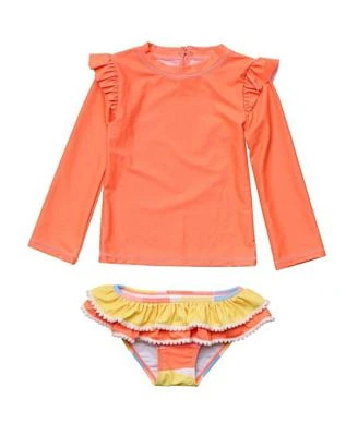 Baby Girls Good Vibes LS Ruffle Set