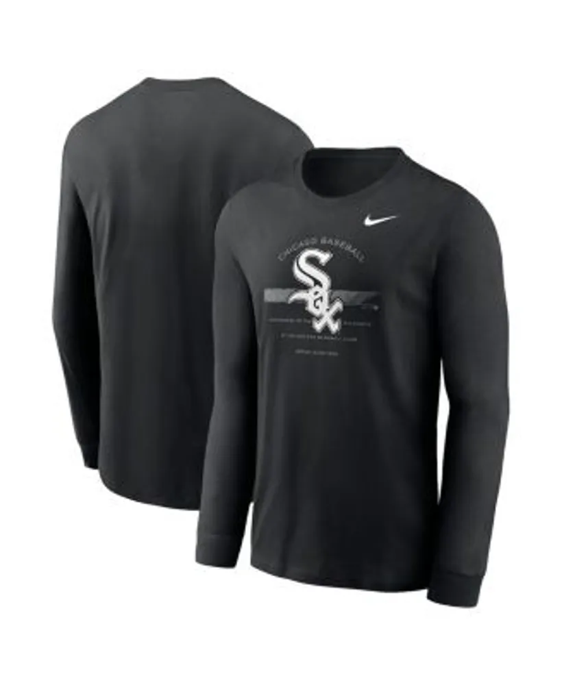 Nike Men's Black Chicago White Sox Over Arch Performance Long Sleeve T-shirt