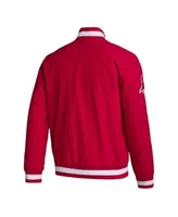 Men's adidas White Louisville Cardinals Full-Zip Hoodie Jacket