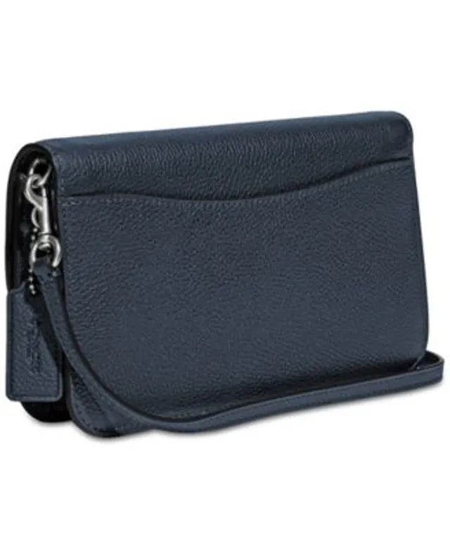 COACH Double Corner Zip Wristlet in Pebble Leather - Macy's