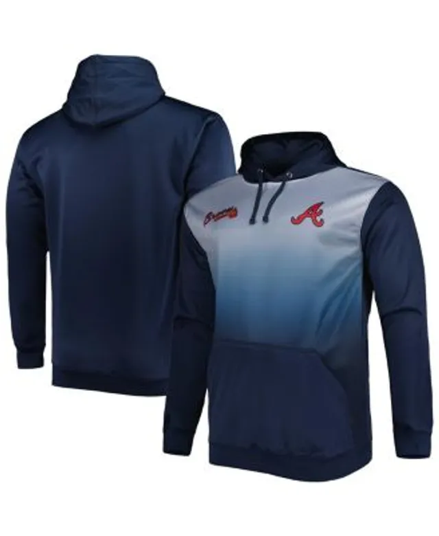 Profile Men's Navy, Heathered Navy Atlanta Braves Big and Tall Wordmark  Club Pullover Hoodie