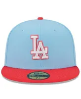 New Era Men's Light Blue and Neon Green Los Angeles Dodgers Spring