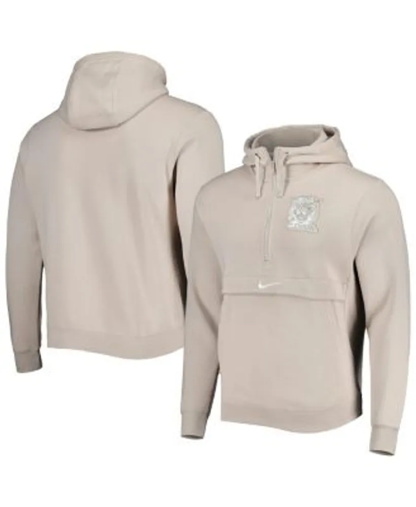 Men's Nike Cream Georgetown Hoyas Club Half-Zip Hoodie