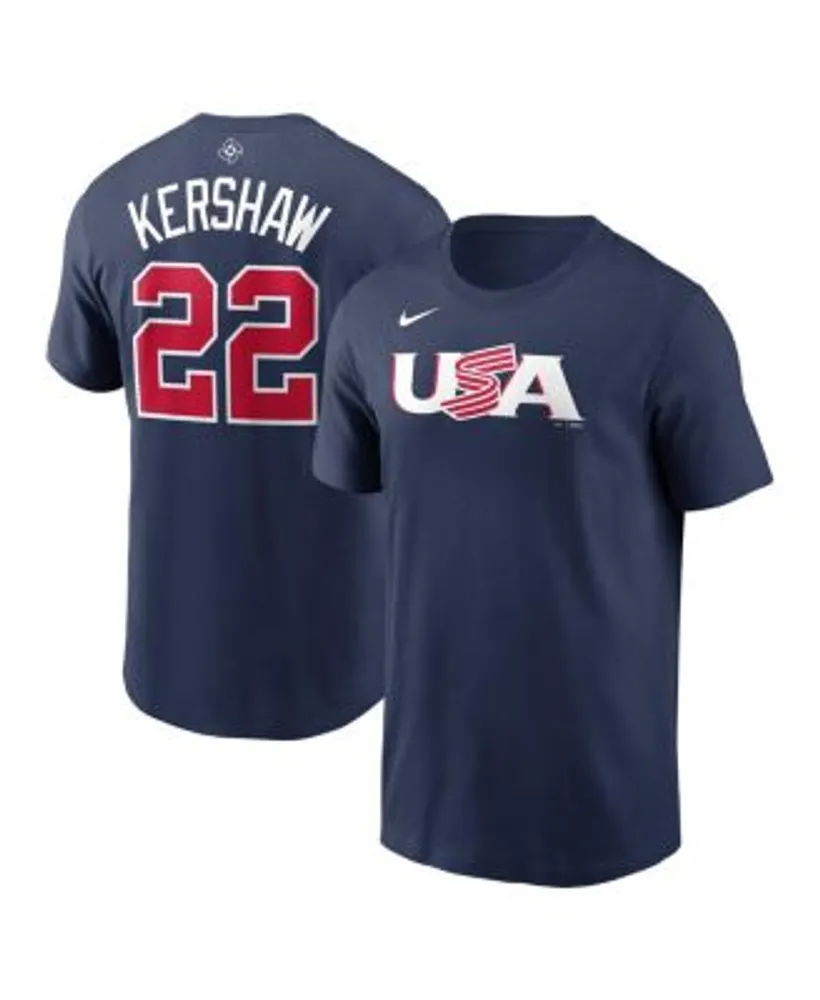 Nike Men's Clayton Kershaw Navy USA Baseball 2023 World Classic