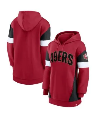 Men's Fanatics Branded Scarlet San Francisco 49ers Big & Tall Iconic Color  Block Pullover Hoodie