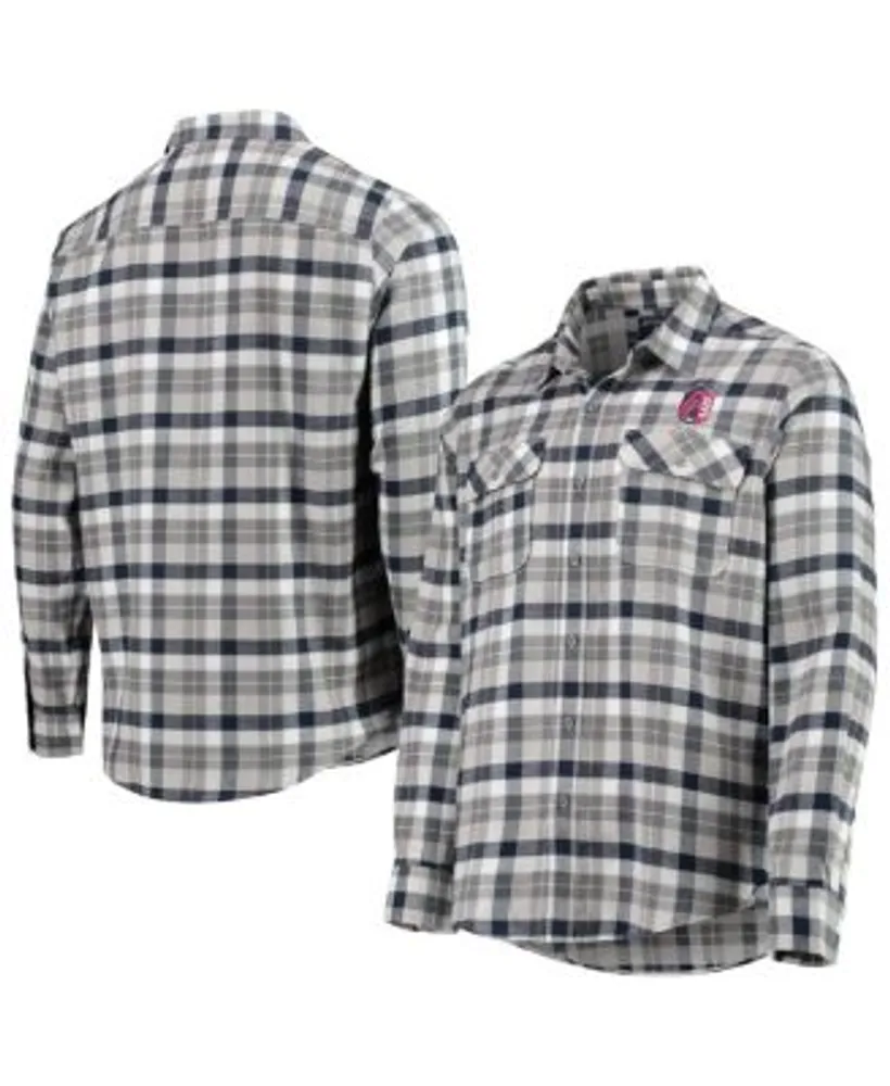 Antigua Men's Navy and Gray St. Louis City SC Ease Flannel Long Sleeve  Button-Up Shirt