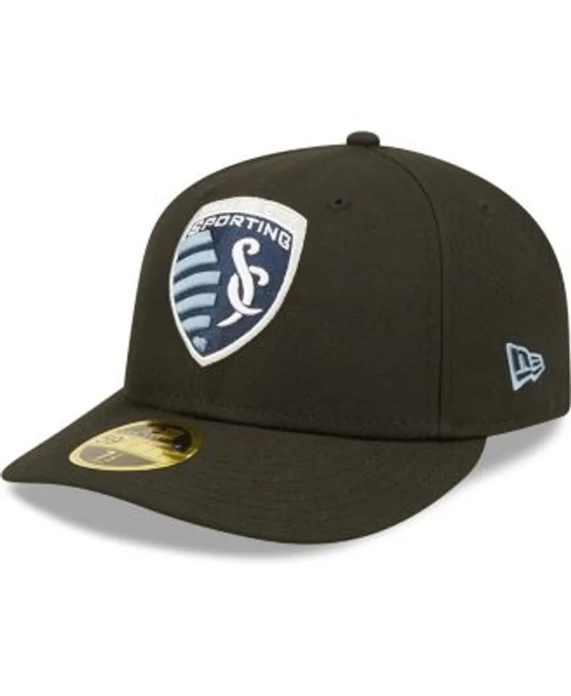 Men's New Era Black Sporting Kansas City Primary Logo Low Profile 59FIFTY Fitted Hat