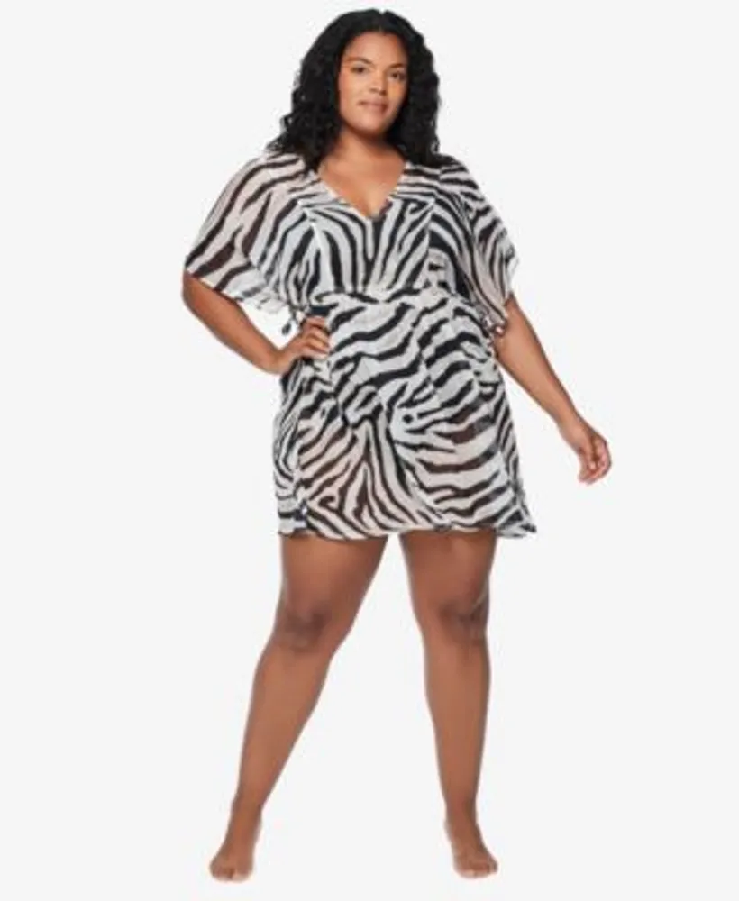 Lauren Ralph Lauren Plus Zebra-Print Tunic Cover-Up | Connecticut Post Mall