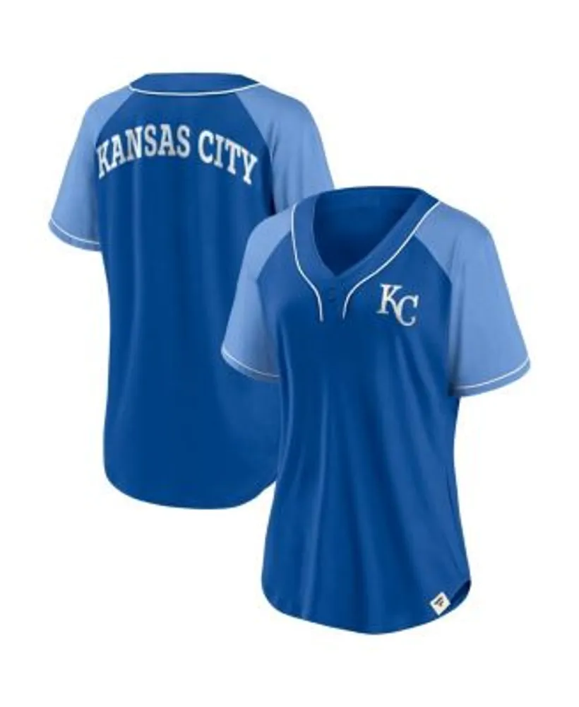 Fanatics Women's Branded Royal Kansas City Royals Bunt Raglan V-Neck T-shirt