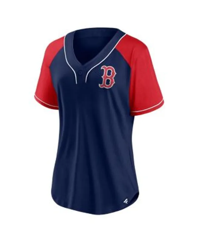 Fanatics Women's Branded Navy Boston Red Sox Ultimate Style Raglan V-Neck  T-shirt